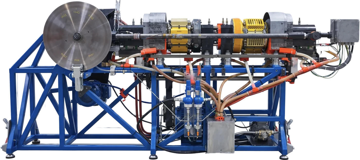 Airthium Stirling heat engine prototype on its test frame